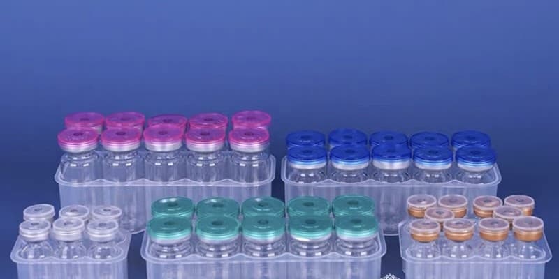 Simple plastic vial tray packaging